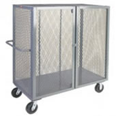 48"L x 36"W, 4-Sided Enclosed Security Cage Cart.