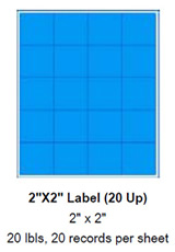 2" x 2" Label (20 Up).