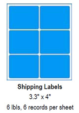 Shipping Labels, 3.3" x 4".