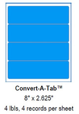 Convert-A-Tab Labels: 8" x 2.625".
