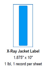 X-Ray Jacket Label: 1.875" x 10".