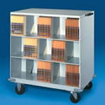 Double Sided File Transport Carts-Files are accessible from both sides.