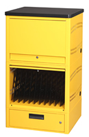 LapTop Depot Tower can stores, charges, and secures up to 20 or 30 laptops.