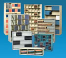 ThinStak open shelf filing systems for letter, legal, binder, book, x-ray jacket, mammogram and multimedia.