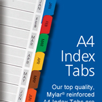 Index tabs and dividers.