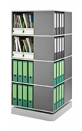Square Carousel for binders, books, files and more. Perfect for the corner of an office, classroom or library.