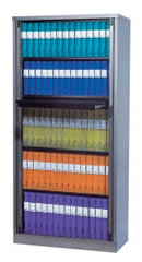 5-Shelf Binder Storage Tambour Door Cabinet.