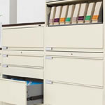 Lateral cabinets available in 2,3,4,5 and 6 drawer heights in 30”, 36” and 42” widths.