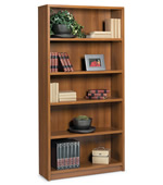 72" high bookcase with 1 fixed, 3 adjustable shelves.