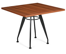 36" Square table - Contemporary laminate tables with metal table bases.