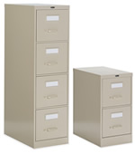 25-inch Deep, Letter or Legal Size, Top-tab or Hanging File Vertical Filing Cabinets.