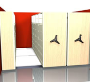 Mobile Filing Systems 4-Post Shelving With Drawers.