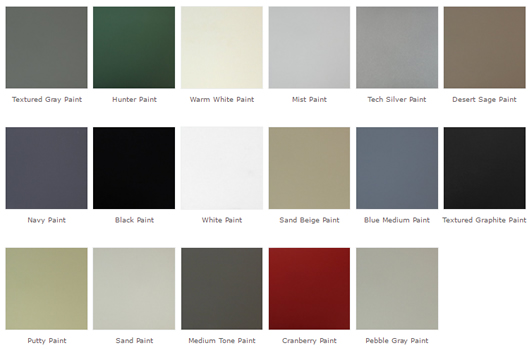 Available Paint Options.
