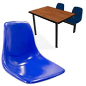 Jupiter 2 Seat ADA Unit with Dur-A-Edge® Table & Shell Chairheads.