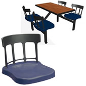 Jupiter 4 Seat Rectangular Unit with Dur-A-Edge® Table & Country Chairheads.