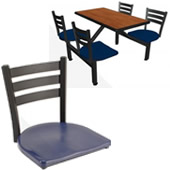 Jupiter 4 Seat Rectangular Unit with Dur-A-Edge® Table & Quest Chairheads.