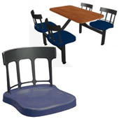 Jupiter 4 Seat Rectangular Unit with Laminate Self Edge Table & Country Chairheads.