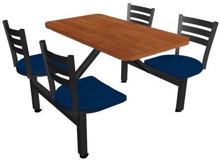 Jupiter 4 Seats Table with Quest Chairheads.