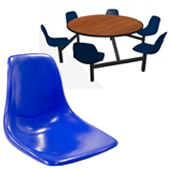 Jupiter 6 Seat Round Unit with Dur-A-Edge® Table & Shell Chairheads.