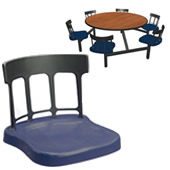 Jupiter 6 Seat Round Unit with Dur-A-Edge® Table & Country Chairheads.