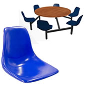 Jupiter 6 Seats with Laminate Self Edge Table & Shell Chairheads.