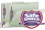SafeSHIELD® Coated Fastener Technology the ultimate solution to fastener issues, including paper tears, finger cuts, and excessive fastener crinkling. Available in letter or legal size.