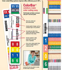 Print file labels and folders on-demand  with your PC and color printer.