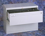 2 Drawer Lateral File With Solid Drawer Front.