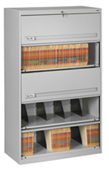 5 Drawer Lateral File - Long Pull Handle with Pull-Out Shelf.