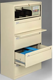 Lateral filing cabinet specifications.