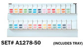 Complete Set Color-coded Alpha Labels.