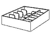 5 Compartment Currency Tray with 6 Compartment Coin Scoop.