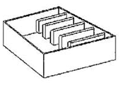 Excess Cash Currecy Tray with 5 Compartment for Rolled Coins.