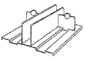 Double Compartment 4" x 6" Drop-In Insert for Box Drawer.