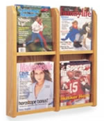 4 Pockets Wood & Acrylic Magazine Rack.