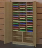 37-1/2"W Wooden Locking Storage Cabinet.