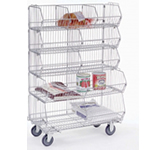 48"W 5 Tier Wire Presort Rack with Casters.