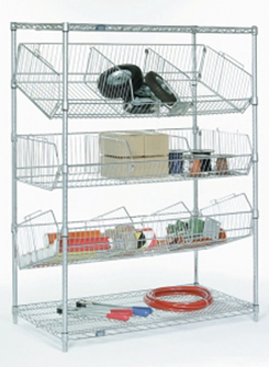 Wire Presort Shelving.