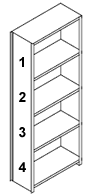 4-Post™ 88-1/4" High, 5 Shelves, 4 Openings All Purpose Storage.