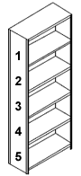 4-Post™ 88-1/4" High, 6 Shelves, 5 Openings All Purpose Storage.