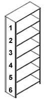 4-Post™ 88-1/4" High, 7-Shelves, 6-Openings All Purpose Storage.