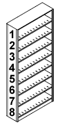 4-Post™ 85-1/4" High, 22 Gauge, 9-Shelves, 8-Openings Shelving.