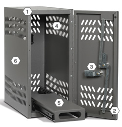 CPU lockers constructed with 20 gauge cold rolled steel.