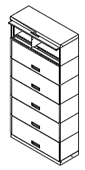 100 Series Stak-N-Lok™ 24" Wide Cabinets - 6 Openings.