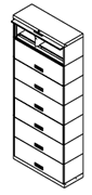 36" Wide 7 Openings - 100 Series Stak-N-Lok™ Cabinets.