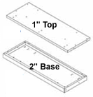 Shelving top and base set.