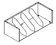 Create Your Own Shelving, Fixed Divider Tier.