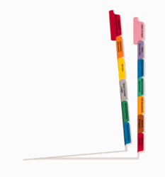 Custom print index tabs.