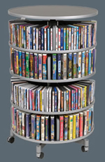 4-Tier Multimedia Carousel - 32" in diameter.