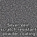 Silver Vein scratch resistant powder coating.